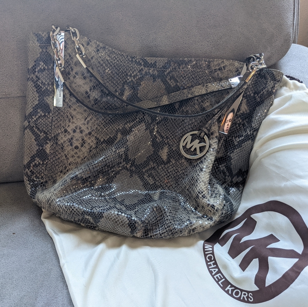 Michael Kors snake skin bag
